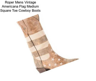 Roper Mens Vintage Americana Flag Medium Square Toe Cowboy Boots
