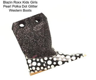Blazin Roxx Kids Girls Pearl Polka Dot Glitter Western Boots