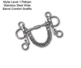 Myler Level 1 Pelham Stainless Steel Wide Barrel Comfort Snaffle