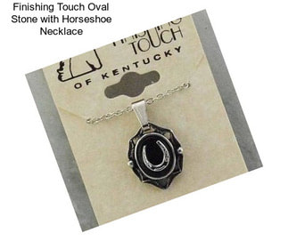 Finishing Touch Oval Stone with Horseshoe Necklace