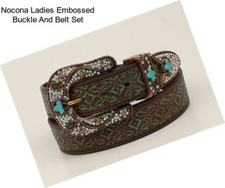 Nocona Ladies Embossed Buckle And Belt Set