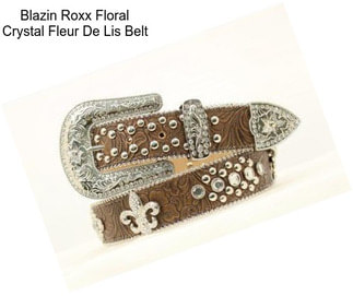 Blazin Roxx Floral Crystal Fleur De Lis Belt