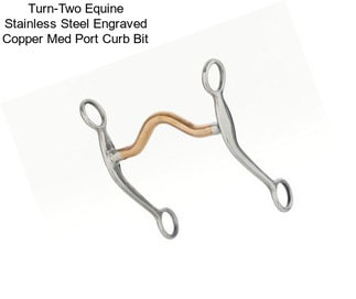 Turn-Two Equine Stainless Steel Engraved Copper Med Port Curb Bit