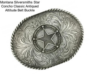 Montana Silversmiths Star Concho Classic Antiqued Attitude Belt Buckle