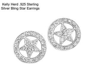 Kelly Herd .925 Sterling Silver Bling Star Earrings