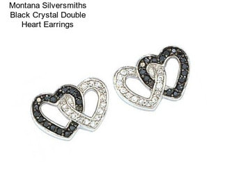 Montana Silversmiths Black Crystal Double Heart Earrings