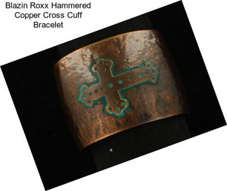 Blazin Roxx Hammered Copper Cross Cuff Bracelet