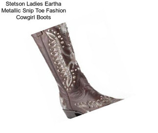 Stetson Ladies Eartha Metallic Snip Toe Fashion Cowgirl Boots