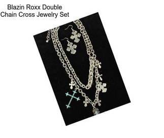 Blazin Roxx Double Chain Cross Jewelry Set