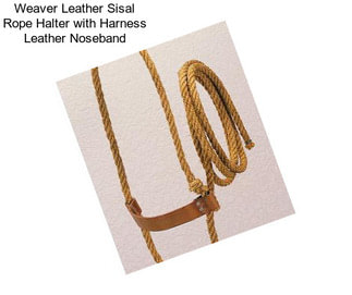 Weaver Leather Sisal Rope Halter with Harness Leather Noseband