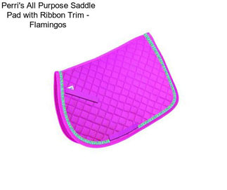 Perri\'s All Purpose Saddle Pad with Ribbon Trim - Flamingos