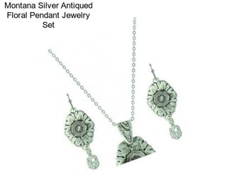 Montana Silver Antiqued Floral Pendant Jewelry Set