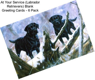 At Your Service (Labrador Retrievers) Blank Greeting Cards - 6 Pack