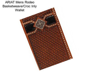 ARIAT Mens Rodeo Basketweave/Croc Inly Wallet