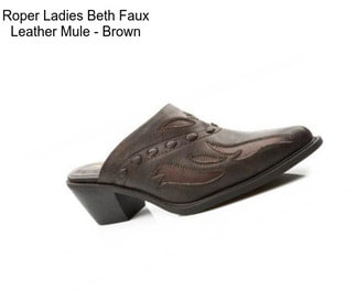 Roper Ladies Beth Faux Leather Mule - Brown