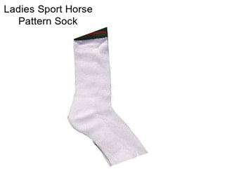 Ladies Sport Horse Pattern Sock