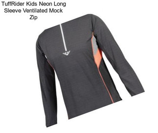 TuffRider Kids Neon Long Sleeve Ventilated Mock Zip