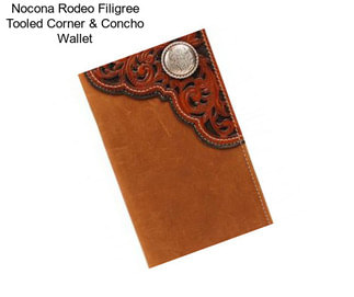 Nocona Rodeo Filigree Tooled Corner & Concho Wallet