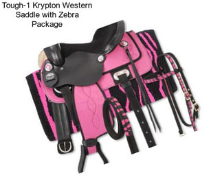 Tough-1 Krypton Western Saddle with Zebra Package