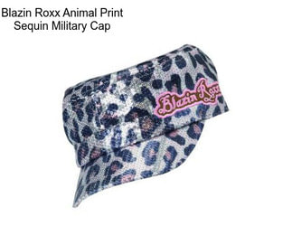 Blazin Roxx Animal Print Sequin Military Cap