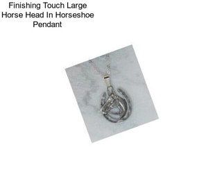 Finishing Touch Large Horse Head In Horseshoe Pendant