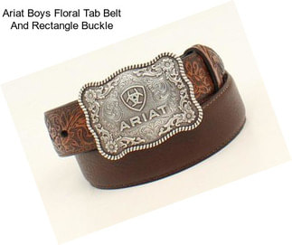 Ariat Boys Floral Tab Belt And Rectangle Buckle