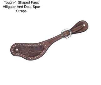 Tough-1 Shaped Faux Alligator And Dots Spur Straps