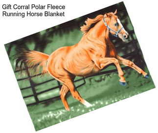Gift Corral Polar Fleece Running Horse Blanket