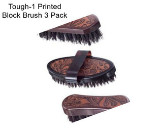 Tough-1 Printed Block Brush 3 Pack