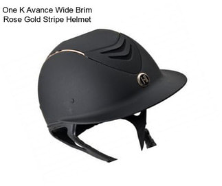 One K Avance Wide Brim Rose Gold Stripe Helmet