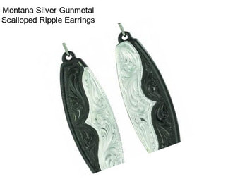 Montana Silver Gunmetal Scalloped Ripple Earrings