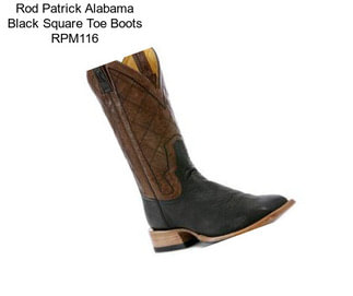 Rod Patrick Alabama Black Square Toe Boots RPM116