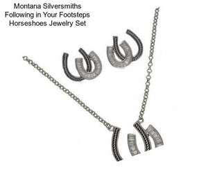 Montana Silversmiths Following in Your Footsteps Horseshoes Jewelry Set