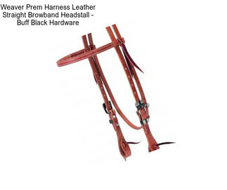 Weaver Prem Harness Leather Straight Browband Headstall - Buff Black Hardware