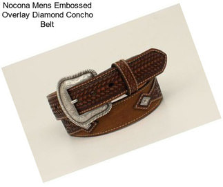 Nocona Mens Embossed Overlay Diamond Concho Belt