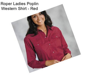 Roper Ladies Poplin Western Shirt - Red