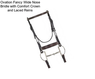 Ovation Fancy Wide Nose Bridle with Comfort Crown and Laced Reins