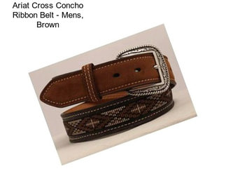 Ariat Cross Concho Ribbon Belt - Mens, Brown