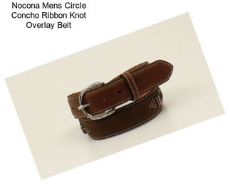 Nocona Mens Circle Concho Ribbon Knot Overlay Belt