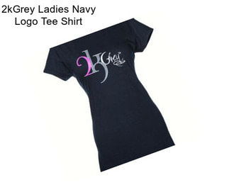 2kGrey Ladies Navy Logo Tee Shirt