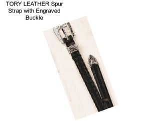 TORY LEATHER Spur Strap with Engraved Buckle
