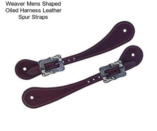 Weaver Mens Shaped Oiled Harness Leather Spur Straps