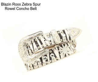 Blazin Roxx Zebra Spur Rowel Concho Belt