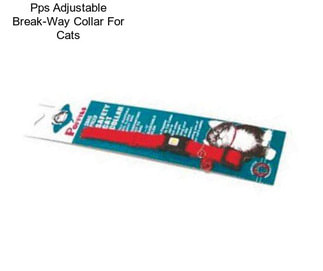 Pps Adjustable Break-Way Collar For Cats