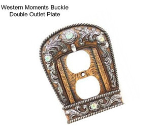 Western Moments Buckle Double Outlet Plate