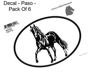 Decal - Paso - Pack Of 6