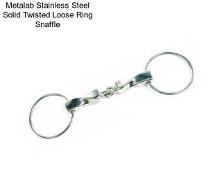 Metalab Stainless Steel Solid Twisted Loose Ring Snaffle