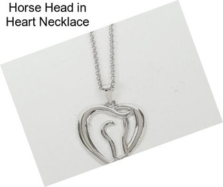 Horse Head in Heart Necklace