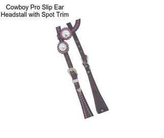 Cowboy Pro Slip Ear Headstall with Spot Trim