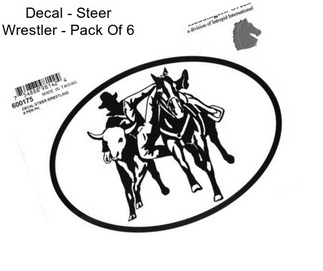 Decal - Steer Wrestler - Pack Of 6